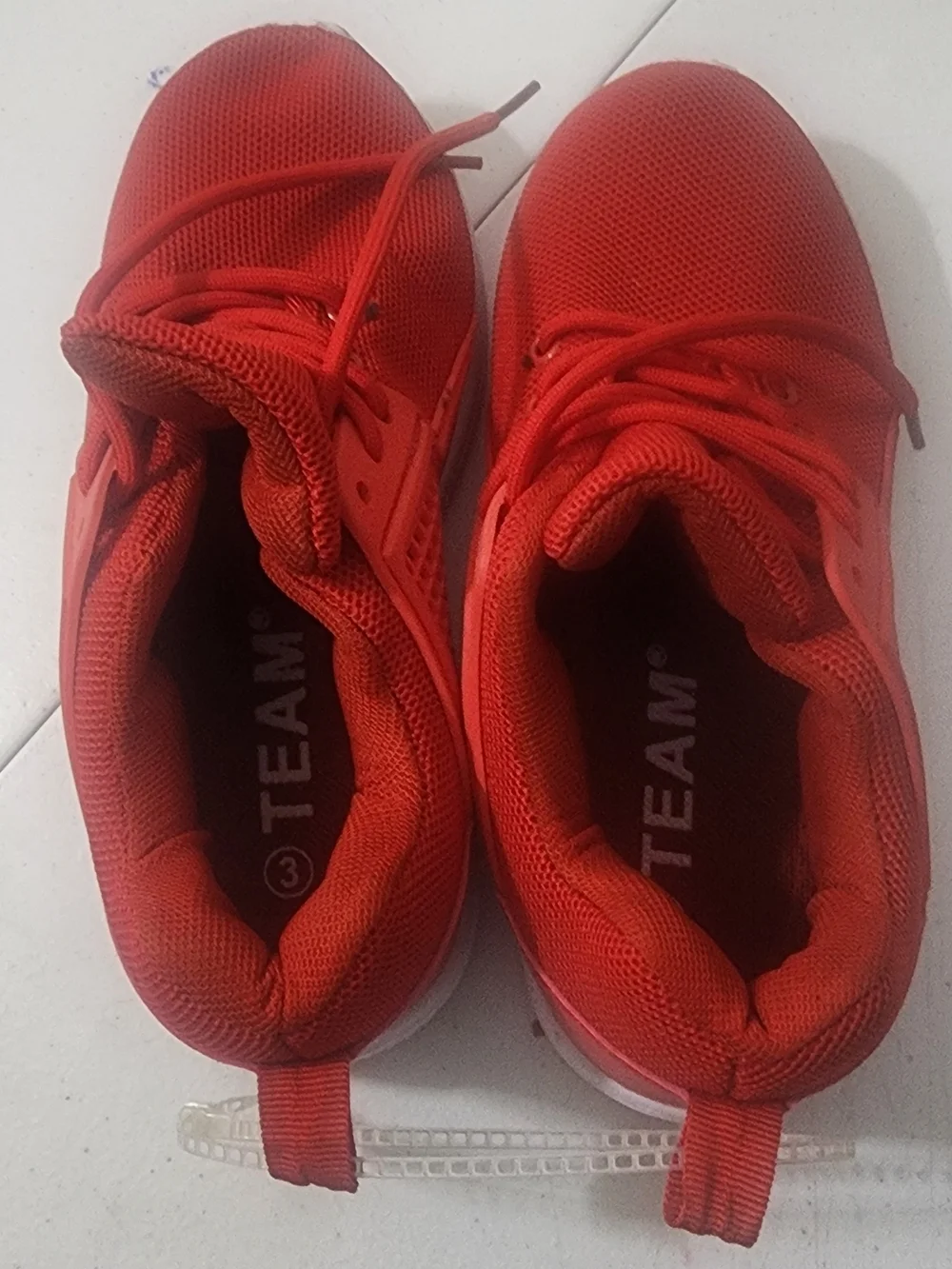Red Kids' Lightweight Athletic Sneakers